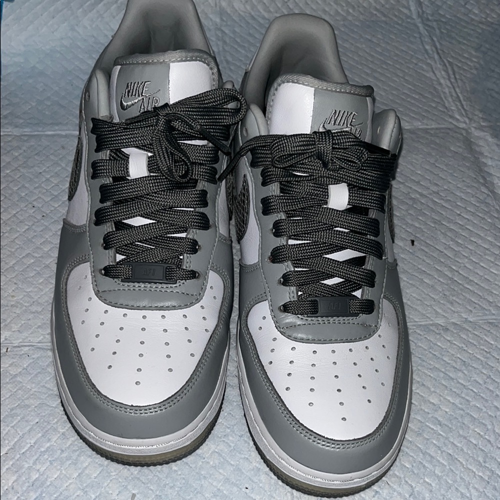 Nike Air Force 1 Gray and White Sneakers